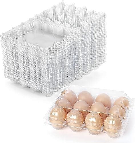 Amazon 50PCS Egg Cartons Cheap Bulk Clear Plastic Egg Cartons For