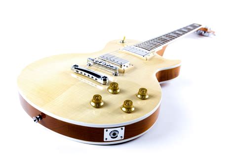 CLANDESTINE LES PAUL FLAMED NATURAL GLOSS ELECTRIC GUITAR - Clandestine ...