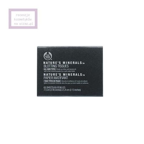 The Body Shop Nature`s Minerals Blotting Tissues Bibułki Matujące