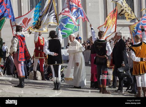 Vatican City Vatican 20th Sep 2017 Pope Francis Arrives To