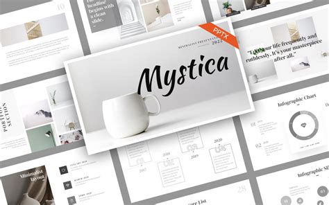 Modello PowerPoint Minimalista Di Mystica TemplateMonster