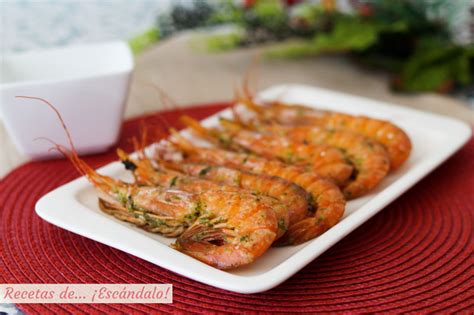 Gambas al horno jugosas con majado de ajo y perejil Receta fácil y