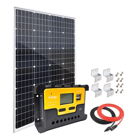 Giosolar 120W 12V Panneau Solaire Monocristallin Kit Pour Camping Car