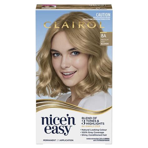 Buy Clairol Nice N Easy 8A Natural Medium Ash Blonde Permanent Hair