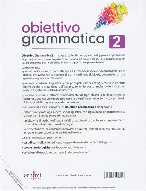 Obiettivo Grammatica B B Nyelvk Nyv Forgalmaz S