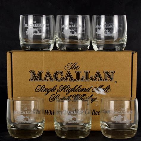 Macallan Branded Tumbler Glasses x 6 | Whisky Auctioneer