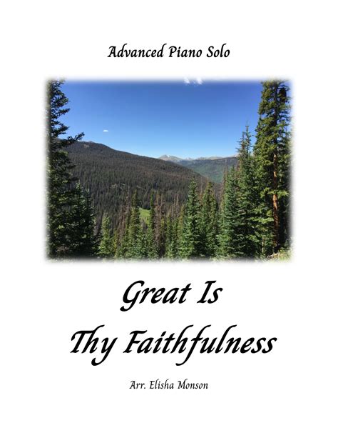 Great Is Thy Faithfulness Arr Elisha Monson By William M Runyan