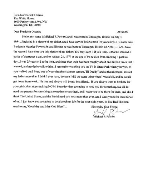 Sample Letter To The Office Of The President