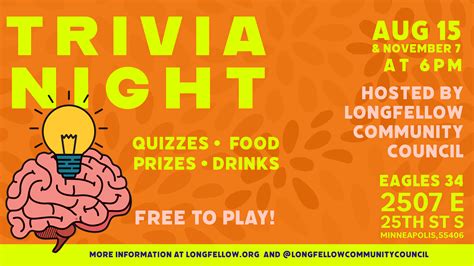 Trivia Night - Longfellow Community Council