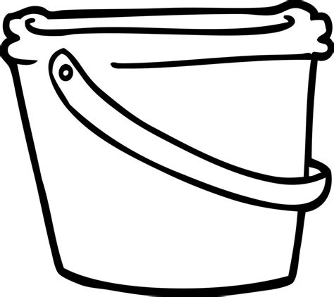 line drawing cartoon bucket 12163487 Vector Art at Vecteezy