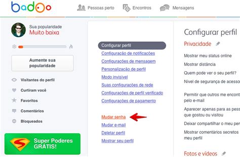 Como Mudar A Senha Do Badoo Sem Usar Login Pelo Facebook