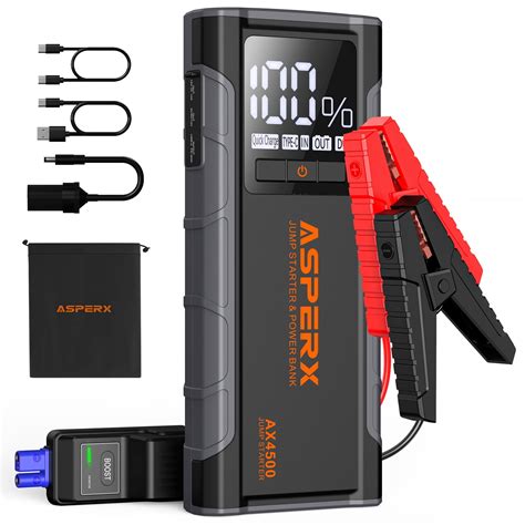 Asperx Jump Starter A Peak Battery Starter For Car Up To All Gas