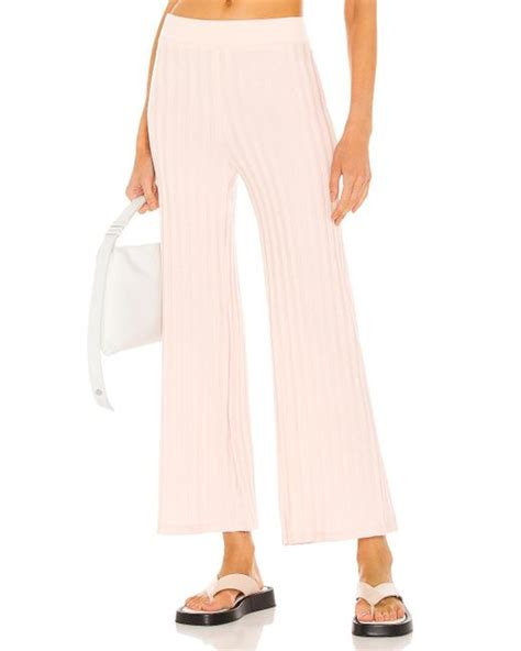 Jonathan Simkhai Synthetic Celia Compact Rib Cropped Wide Leg Pant In