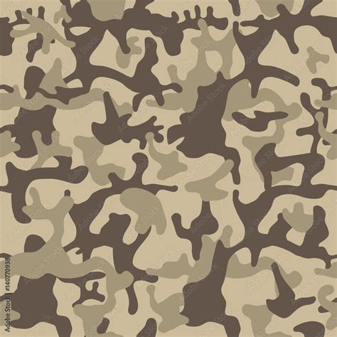 Military Brown Classical Camouflage Seamless Texture Background Made