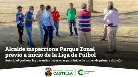 Alcalde inspecciona parque zonal previo a inicio de la liga de fútbol