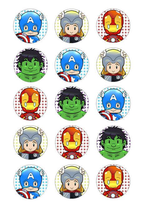 Avengers Cupcake Toppers Free Printable