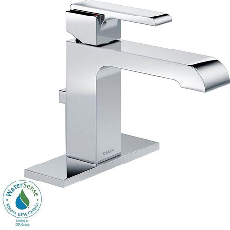 Delta Ara Single Hole 1 Handle Bathroom Faucet In Chrome With Metal Po