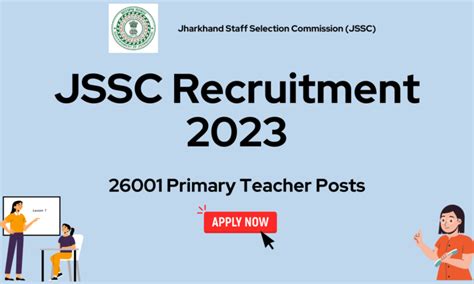 Jssc Recruitment 2023 26001 Primary Teacher Posts Apply Online