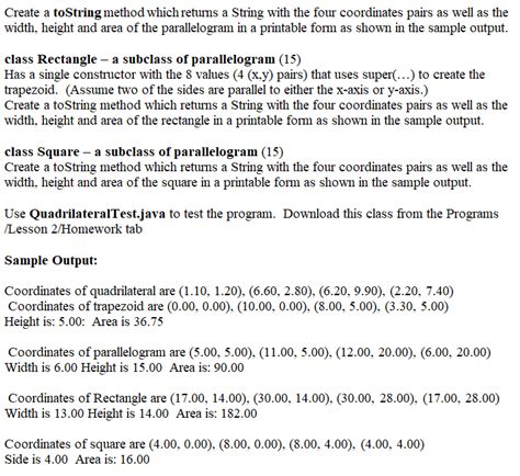 Quadrilateral Inheritance Write An Inheritance