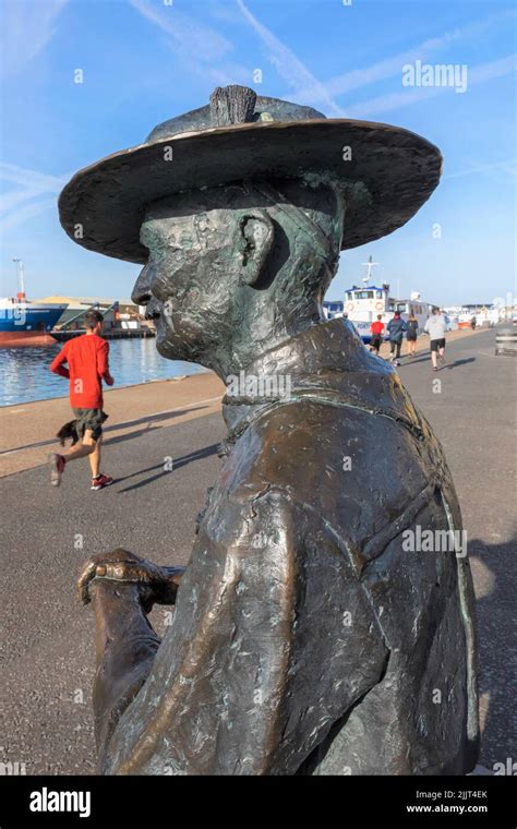 England Dorset Poole Poole Harbour Statue Of Robert Baden Powell