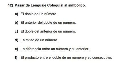 Pasar De Lenguaje Coloquial Al Simb Lico A El Doble De Un N Mero B