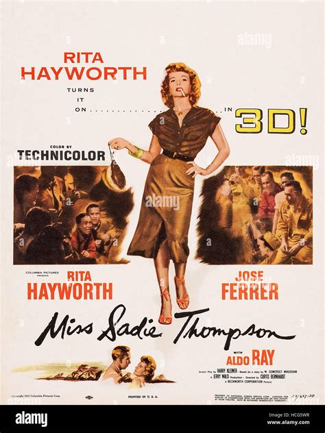 Miss Sadie Thompson Us Poster Art Rita Hayworth 1953 Stock Photo Alamy