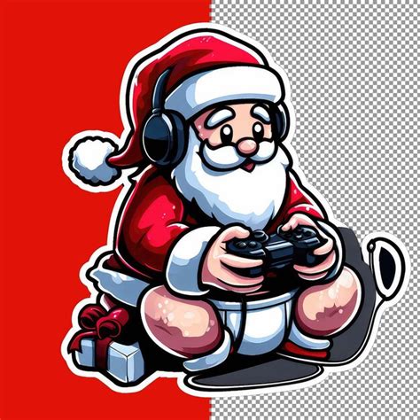 Premium PSD | Santa's little helper sticker