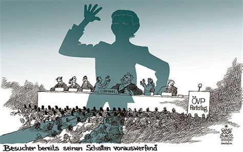 Oliver Schopf politische Karikatur Am ÖVP Parteitag 14 Mai 2022