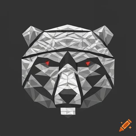 Low Poly Bear Head Logo On Craiyon