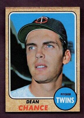 1968 Topps 255 Dean Chance Minnesota Twins NM Plus EBay