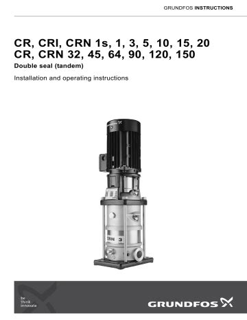 Grundfos Cri Installation And Operating Instructions Manualzz