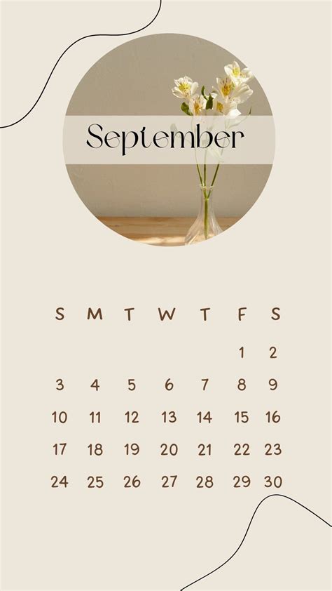 Aesthetic September Month Calendar Wallpaper September Calendar