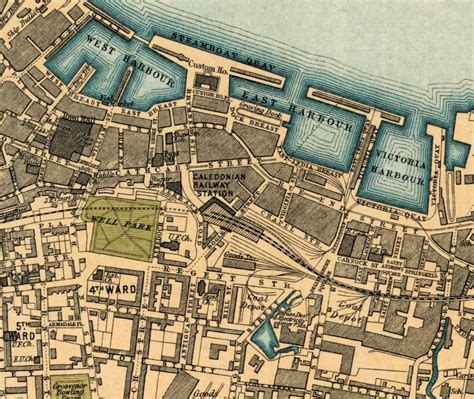 Greenock Map Old Map Of Greenock Archival Print On Paper Or Canvas