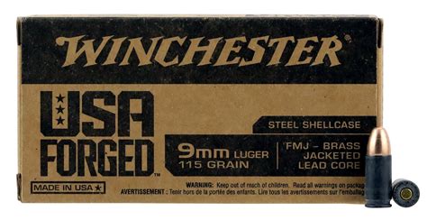 Winchester Usa Forged 9mm Luger 115gr Full Metal Jacket 50 Rd Box Egunco