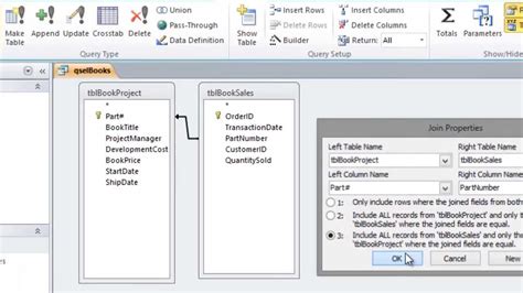 Linking Tables In Microsoft Access Queries Youtube