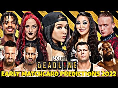 Wwe Nxt Deadline Early Matchcard Predictions Boom Wrestling