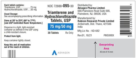 Dailymed Triamterene And Hydrochlorothiazide Tablet