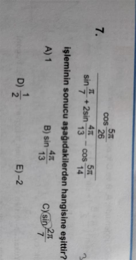 Trigonometri Sorusu Eodev