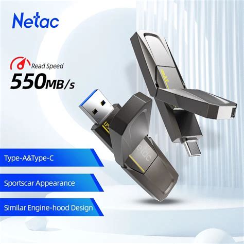 USB-флеш-накопитель Netac USB3.2 Gen 2 +TypeC 550MB/S 128 ГБ - купить ...