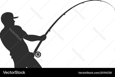 Man Fishing Silhouette SVG