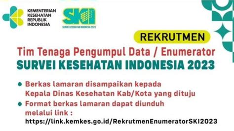 Kemenkes Buka Lowongan Kerja Tenaga Survei Kesehatan Indonesia Ini