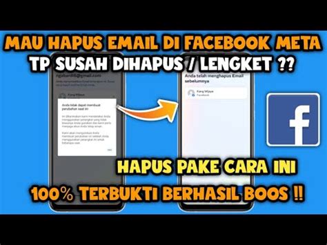 Cara Menghapus Email Di Fb Yang Tidak Bisa Dihapus 2024 Cara Hapus