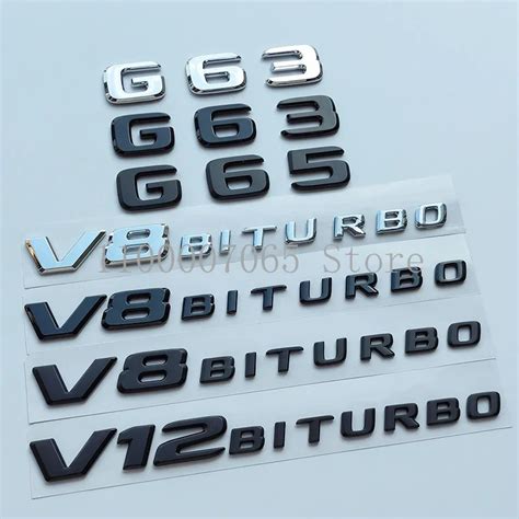 Flat Letters G G V Biturbo V Biturbo Emblem For W Car