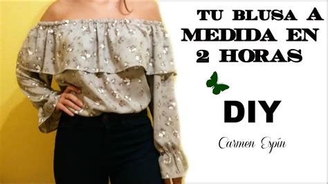 Blusa Sin Hombros Manga Larga Diy Youtube