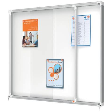 Nobo Premium Plus Magnetic Acco Glazed Notice Boards