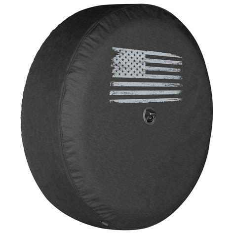 Boomerang Enterprises Distressed American Flag Logo Tire Cover For 18 21 Jeep Wrangler Jl