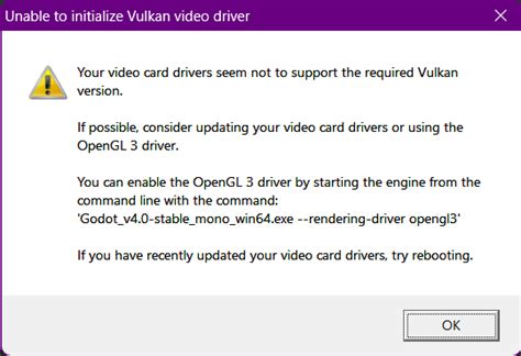 Unable To Initialize Vulkan Video Driver But Clean Install Video