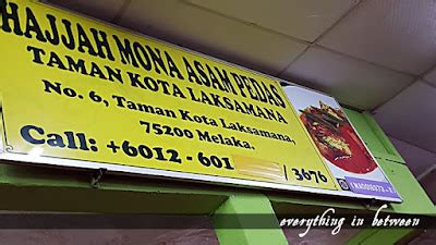 Everything In Between Makan Makan Hajjah Mona Asam Pedas Melaka