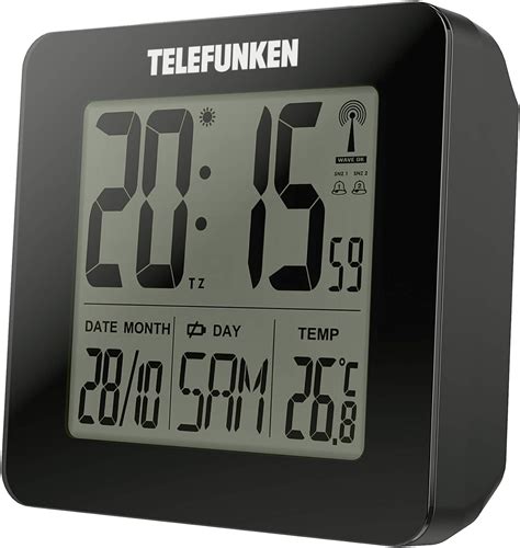 Telefunken Wecker Funkwecker Digital Lcd Dcf Mit Thermometer