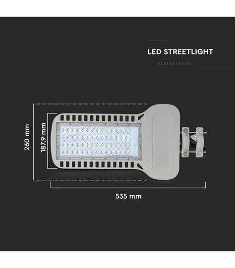 Lampa Stradala Led Cip Samsung W K Lm W Gri V Tac Pre